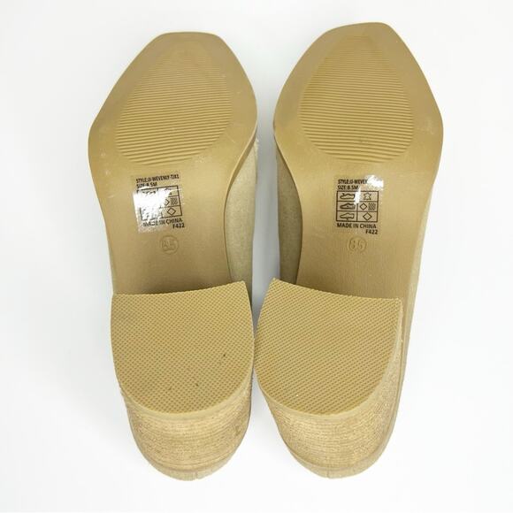 Joie Wevenly Suede Square Toe Heeled Loafers 8.5 Tan - Picture 7 of 9